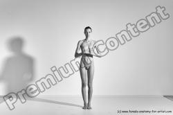 Nude Yoga poses Woman White Moving poses Slim long brown Dynamic poses Pinup